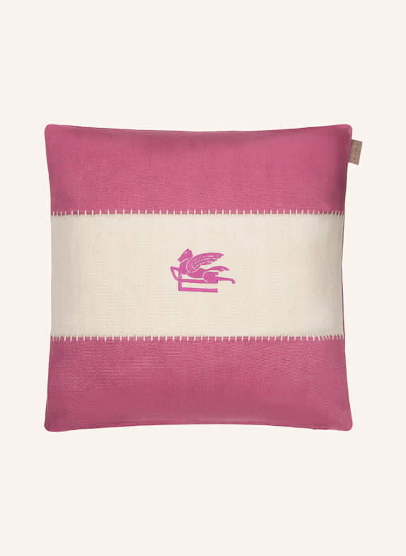ETRO Home Decorative cushion in linen PINK/ CREAM