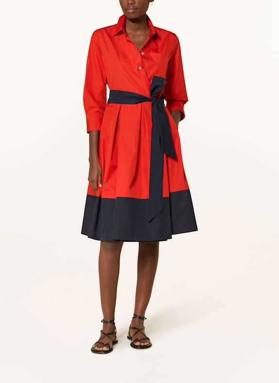 sara roka Kleid ELENAT ROT/ DUNKELBLAU