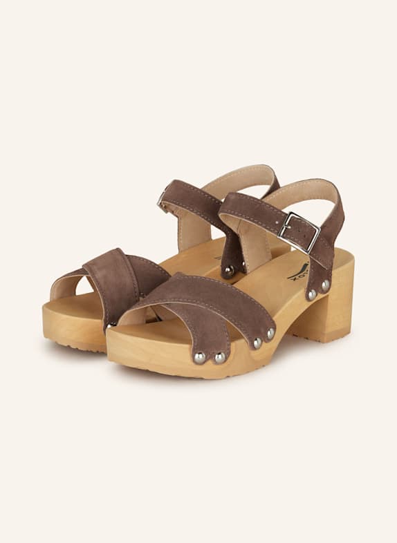 SOFTCLOX Plateau-Sandalen PEPITA TAUPE
