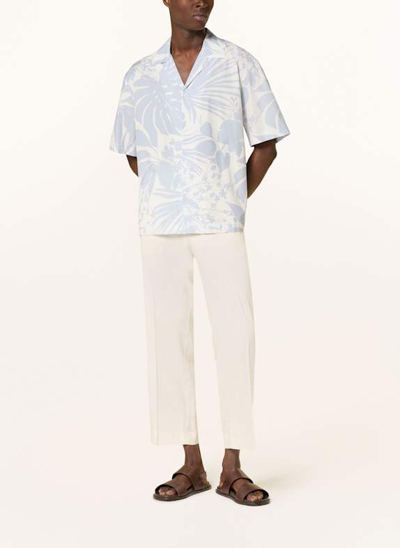 I'M BRIAN Resorthemd Comfort Fit WIT / BLAUWGRIJS