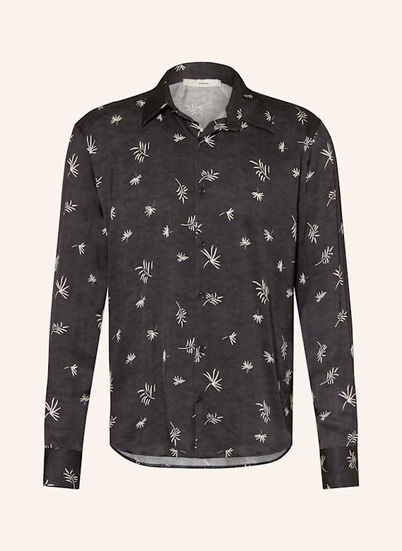 I'M BRIAN Satin shirt regular fit BLACK/ WHITE