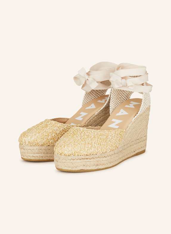 MANEBÍ Platform wedges YUCATÁN BEIGE