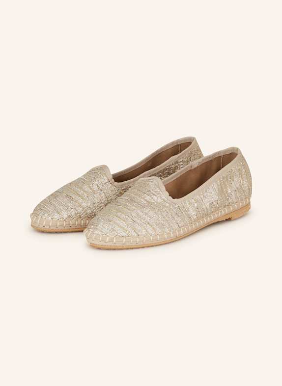 MANEBÍ FRIULANA espadrilles with glitter thread GOLD