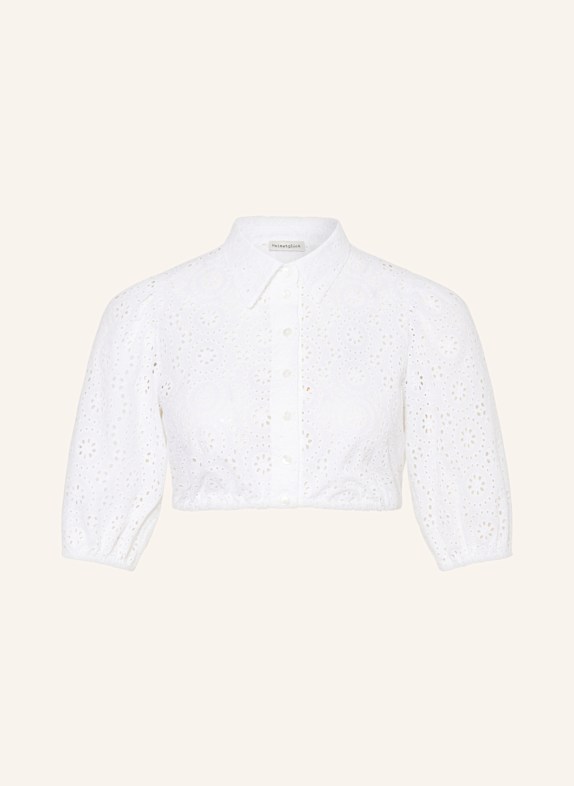 Heimatglück Tracht Dirndlbluse JANINA aus Lochspitze WEISS