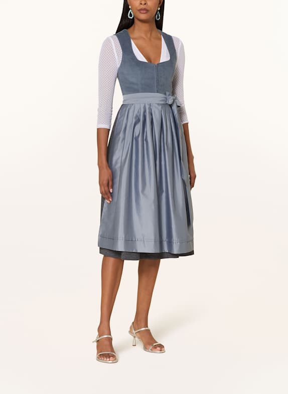 Heimatglück Tracht Dirndl ANNELIESE BLAUWGRIJS / DONKERGRIJS