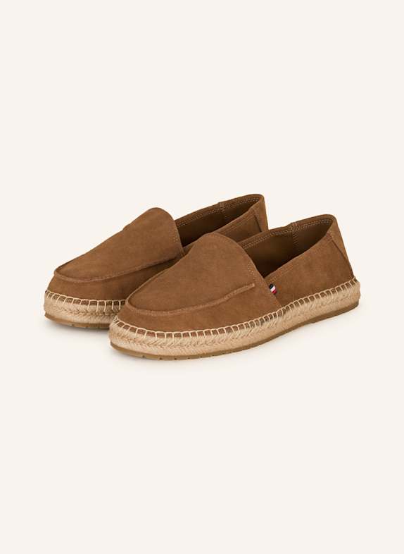 TOMMY HILFIGER Espadryle BRĄZOWY