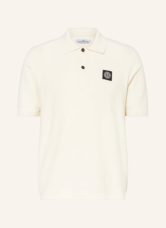 STONE ISLAND Strick-Poloshirt ECRU