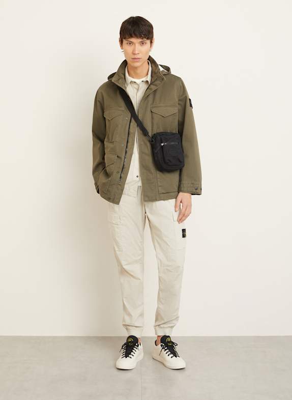 STONE ISLAND Parka mit abnehmbarer Kapuze OLIV