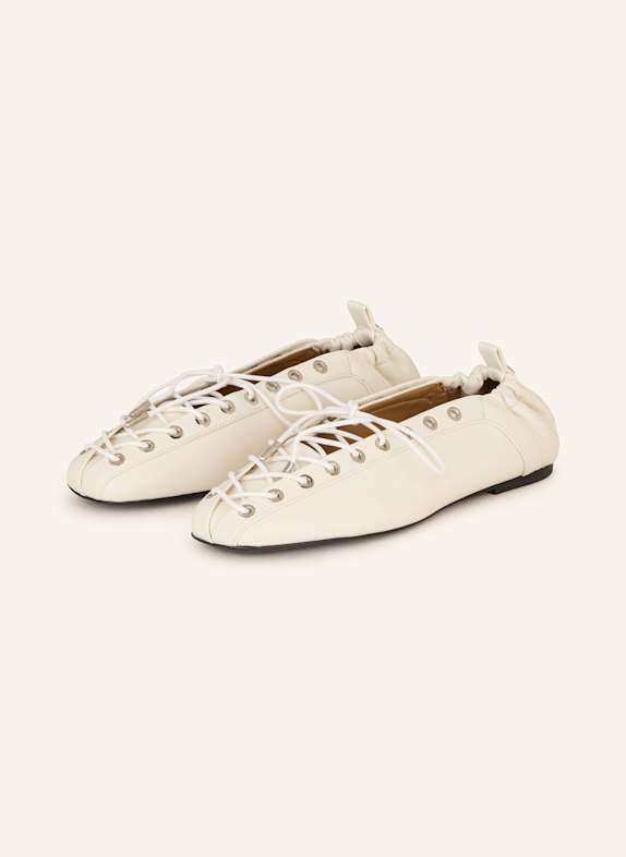 GANNI Ballet flats ECRU