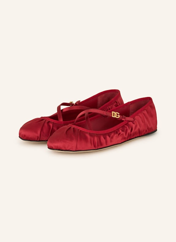 DOLCE & GABBANA Ballerinas DUNKELROT