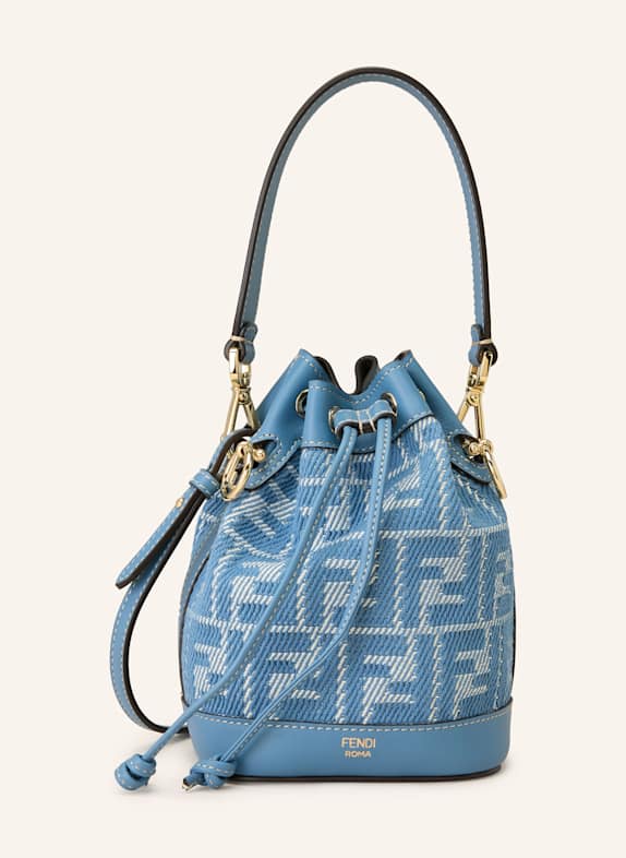 FENDI Beuteltasche MON TRESOR MINI BLAU/ WEISS