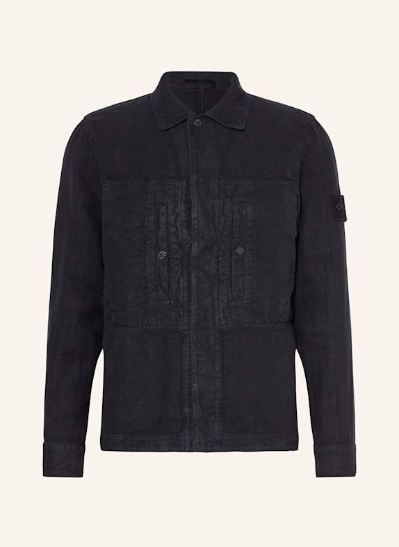 STONE ISLAND Leinenjacke GOST DUNKELBLAU