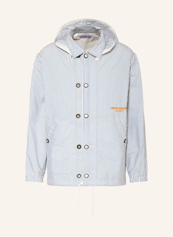 STONE ISLAND Jacke MARINA mit abnehmbarer Kapuze BLAU/ WEISS