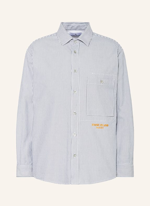 STONE ISLAND Hemd MARINA Comfort Fit BLAU/ WEISS