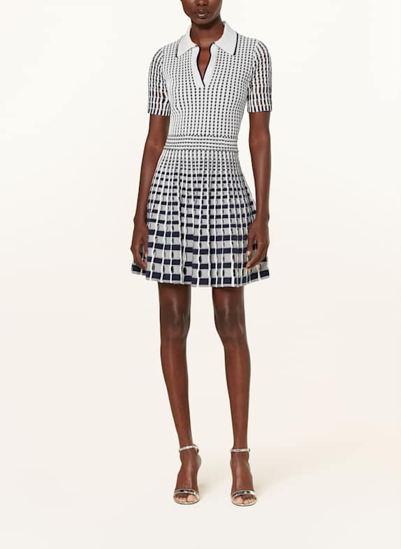 SIMKHAI Kleid TOVI DUNKELBLAU / ECRU