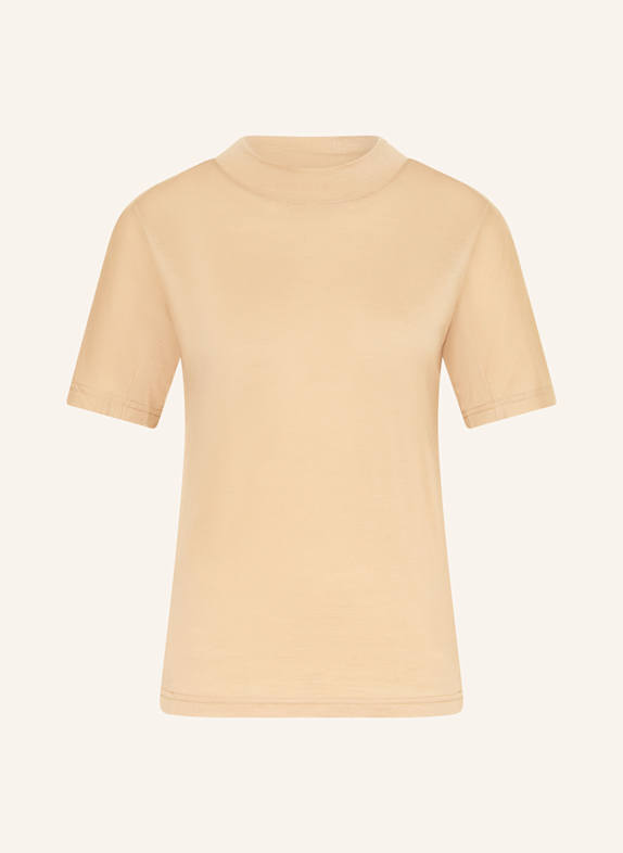 KnowledgeCotton Apparel T-Shirt DYNAMIC WOOL 175 aus Merinowolle HELLBRAUN