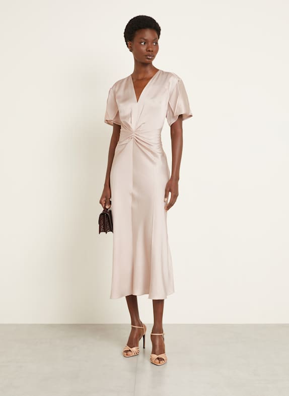 VICTORIA BECKHAM Satin dress LIGHT PINK