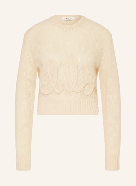 Chloé Pullover mit Alpaka und Seide HELLBRAUN