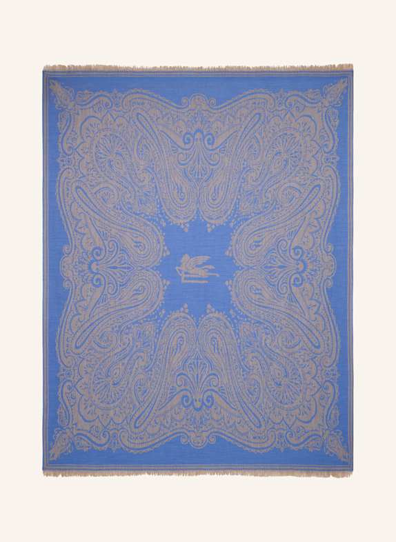 ETRO Home Throw LIGHT BLUE/ CREAM