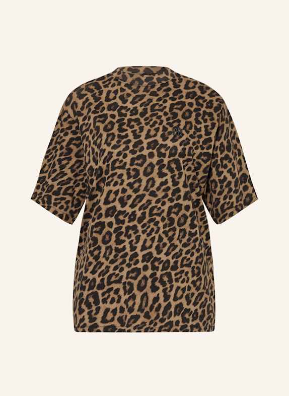 ANINE BING T-shirt AVI BROWN/ BLACK