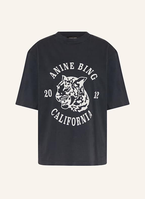 ANINE BING T-shirt AVI DARK GRAY/ WHITE