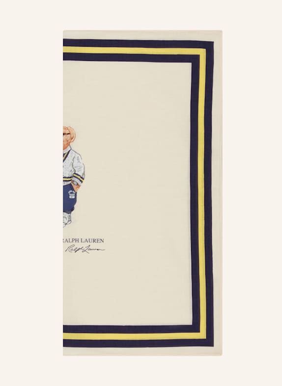 POLO RALPH LAUREN Tuch BEARDANA ECRU/ DUNKELBLAU/ GELB