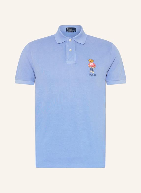 POLO RALPH LAUREN Piqué-Poloshirt Custom Slim Fit HELLBLAU