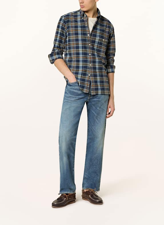 POLO RALPH LAUREN Overhemd Classic Fit DONKERBLAUW / GEEL / ROOD