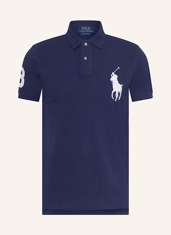 POLO RALPH LAUREN Polokošile z piké Custom Slim Fit TMAVĚ MODRÁ