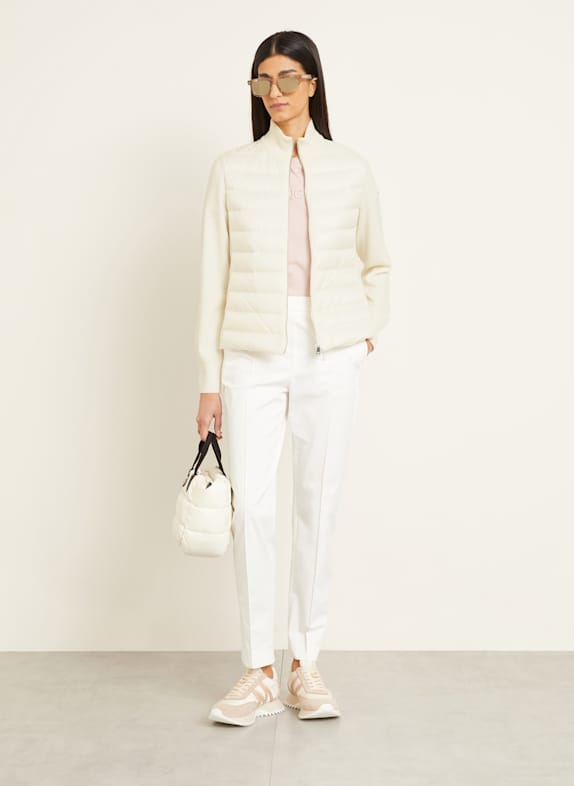 MONCLER Daunenjacke im Materialmix ECRU
