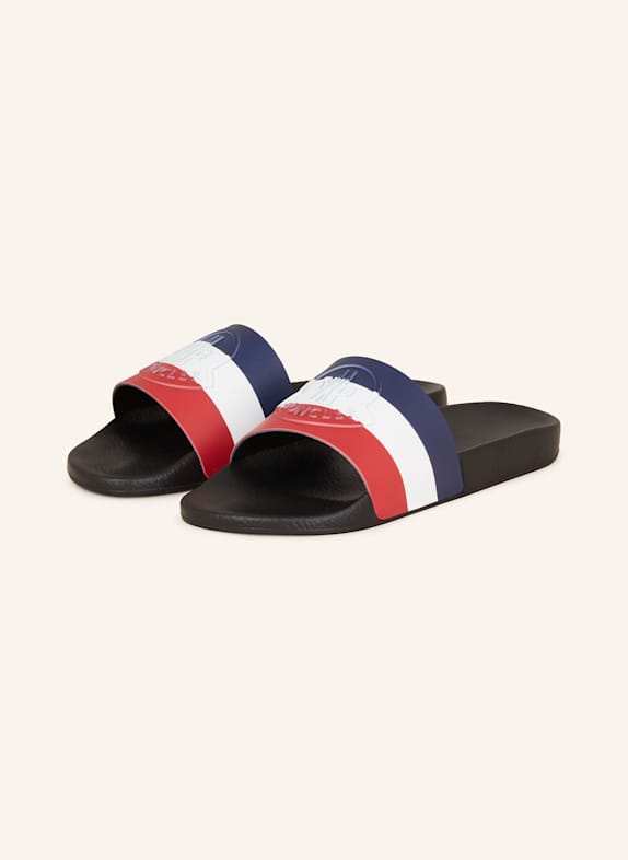 MONCLER Slides BASILE DARK BLUE/ WHITE/ RED