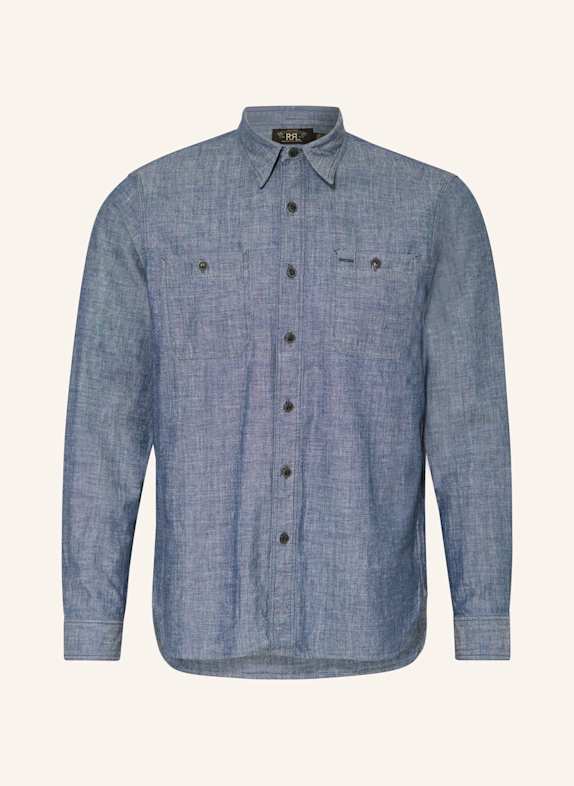 RRL Shirt regular fit in denim look DARK BLUE