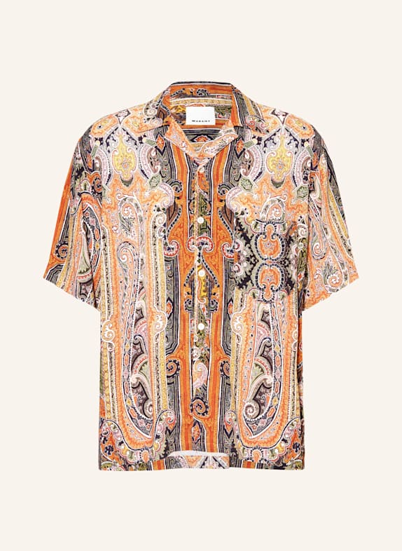 ISABEL MARANT Resorthemd VAZLO Comfort Fit ORANGE/ GRÜN/ SCHWARZ