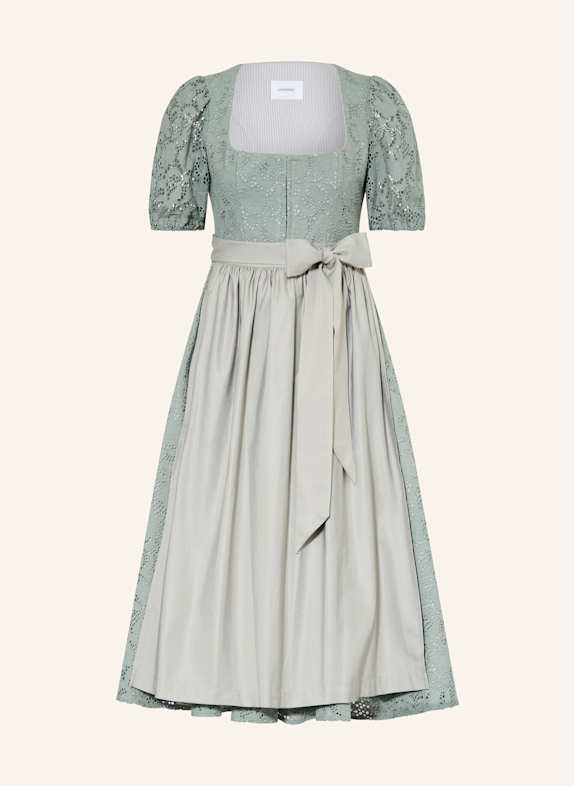 LIMBERRY Dirndl MAEVA mit Lochstickereien GRÜN