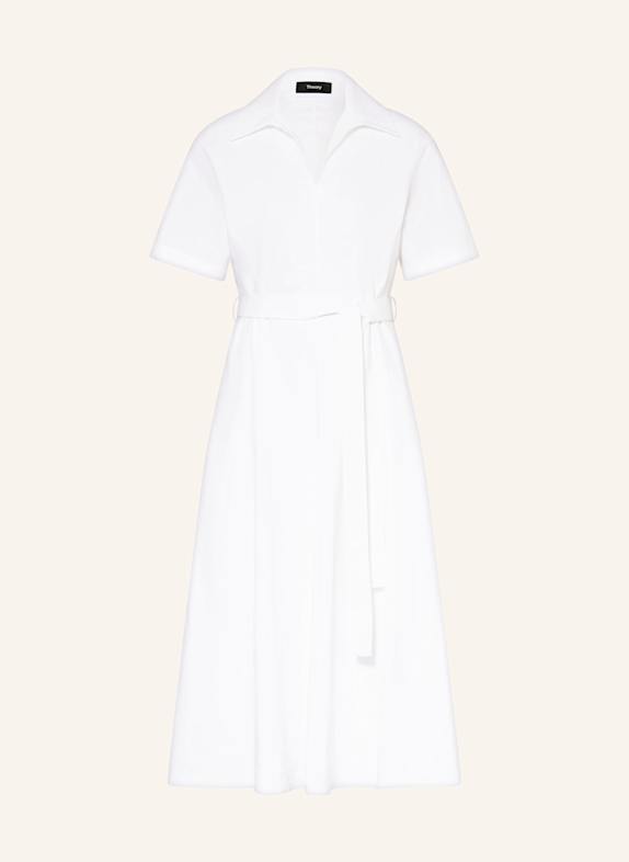 Theory Robe en lin BLANC