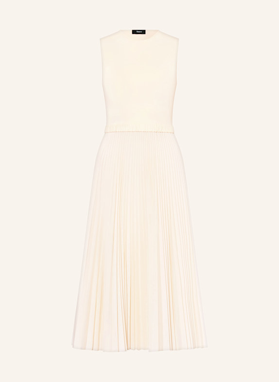 Theory Kleid im Materialmix CREME