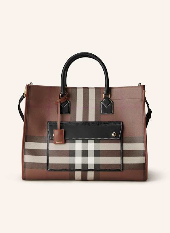 BURBERRY Shopper FREYA BROWN/ DARK BROWN/ DARK RED