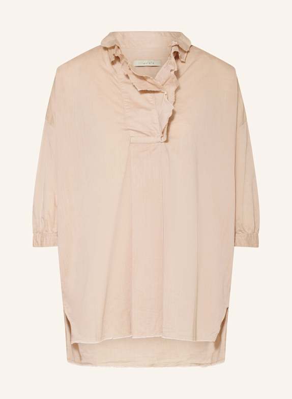 lilienfels Bluzka z rękawem 3/4 i falbankami BEŻOWY