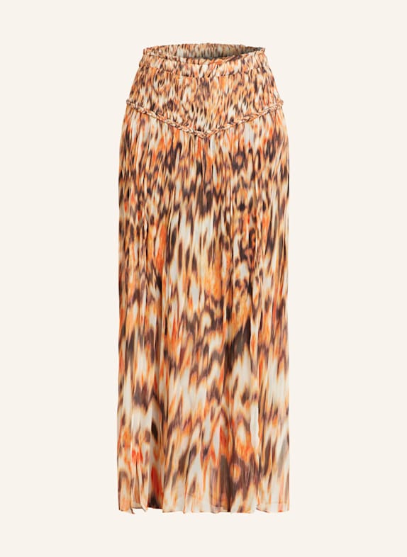 ISABEL MARANT Seidenrock ROLANDE ORANGE/ SCHWARZ/ ECRU