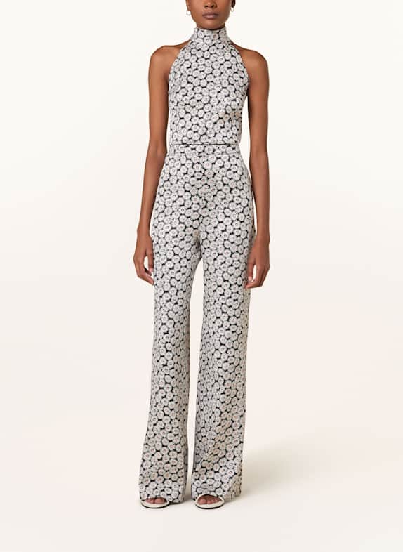 HUGO Jumpsuit KETANIA BLACK/ WHITE/ LIGHT ORANGE