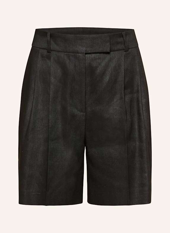 HUGO Shorts HOLINI mit Leinen SCHWARZ
