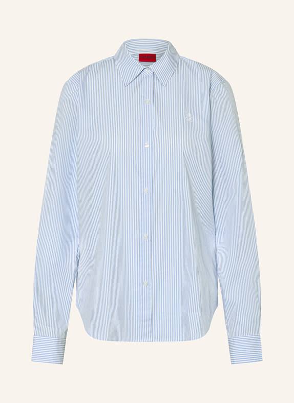 HUGO Hemdbluse THE ESSENTIAL SHIRT HELLBLAU/ BLAU