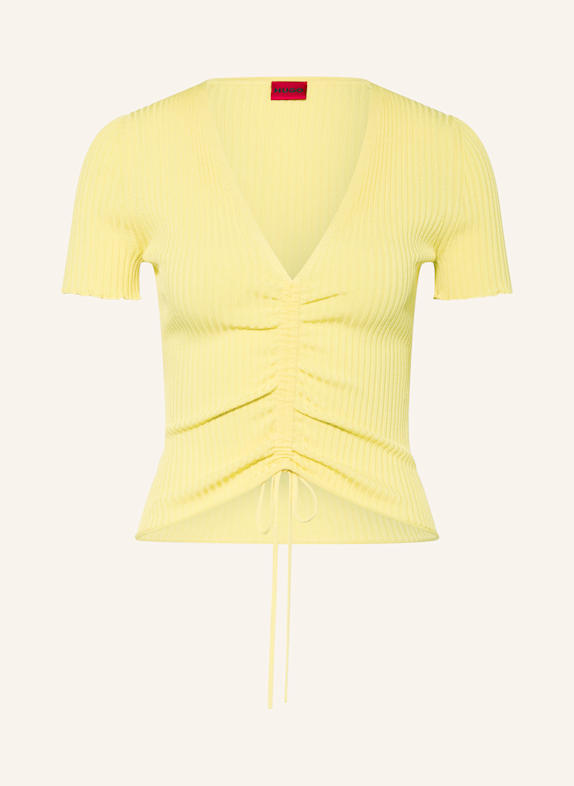 HUGO Strickshirt SLISERA GELB