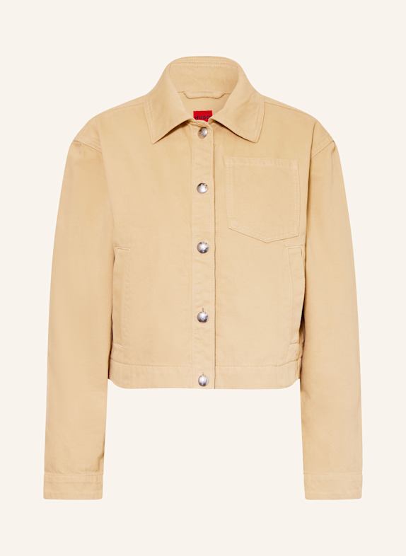 HUGO Cropped-Jeansjacke ACLISA BEIGE