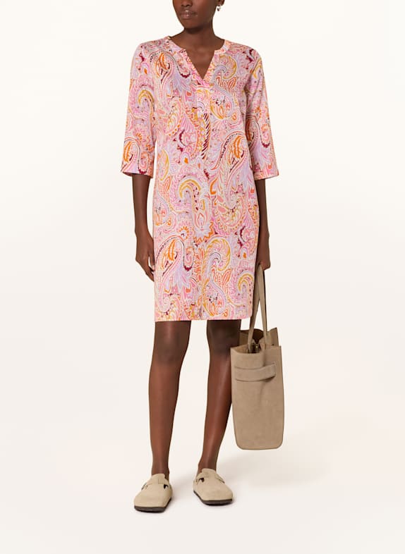 Smith & Soul Dress with 3/4 sleeves PINK/ ORANGE/ DARK YELLOW
