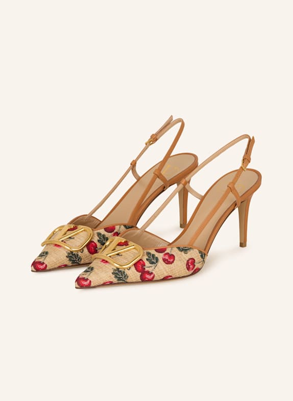 VALENTINO GARAVANI Slingpumps BEIGE/ HELLBRAUN