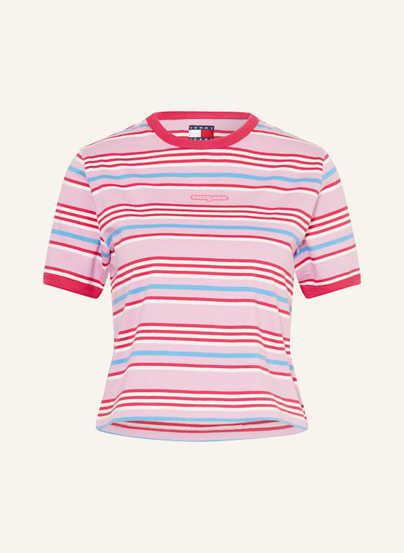 TOMMY JEANS Cropped-Shirt PINK/ ROSA/ HELLBLAU