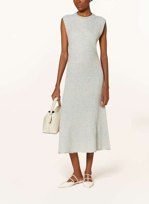 FABIANA FILIPPI Knit dress with glitter thread MINT/ ECRU