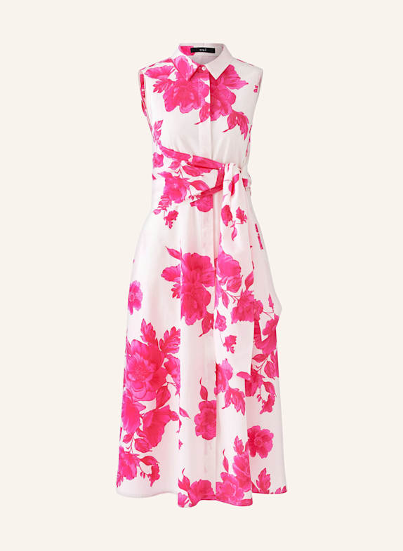oui Hemdblusenkleid ECRU/ PINK