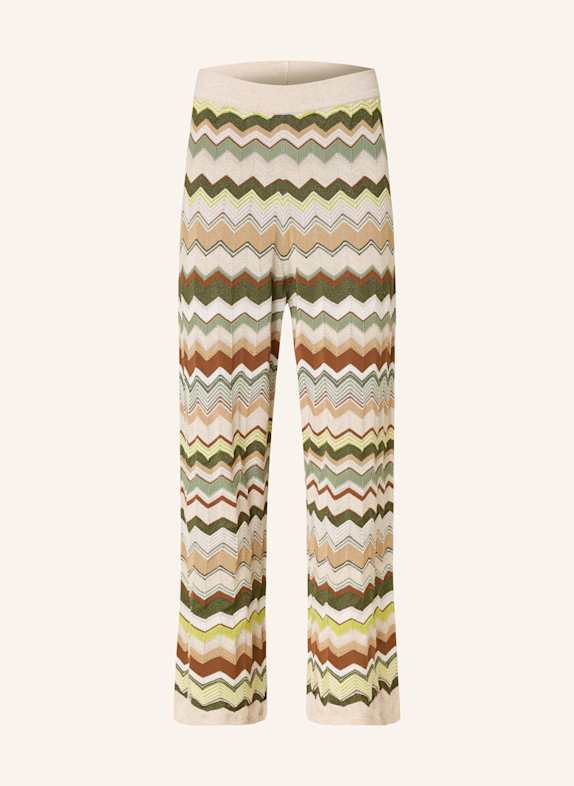oui Strickhose mit Glitzergarn CREME/ GRÜN/ BRAUN